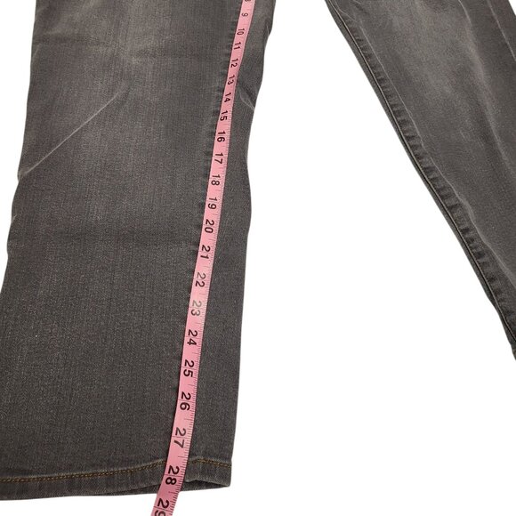 Eileen Fisher Jeans Women 16 Gray Organic Cotton Mid Rise Stretch Boyfriend Pant - Picture 4 of 8